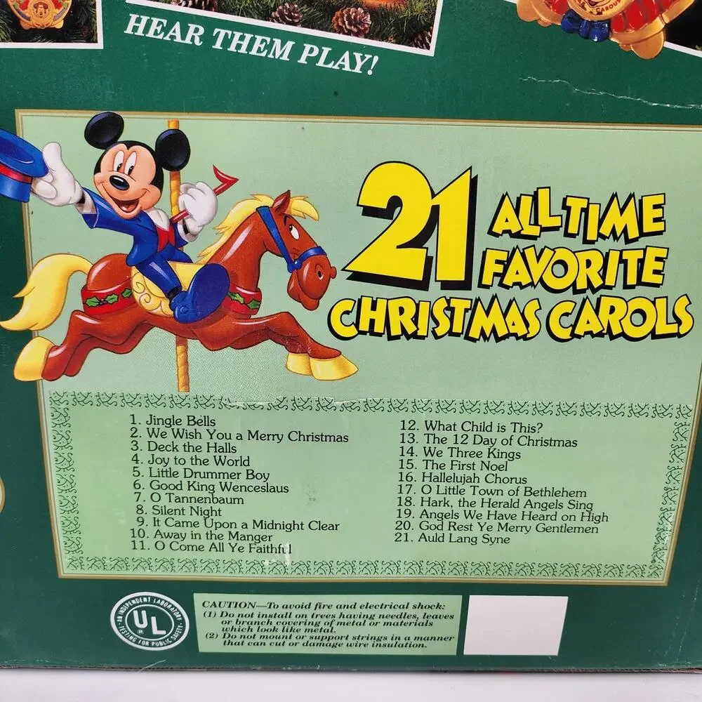 Mr. Christmas 1993 Mickey Holiday Carousel • Tested Works • Animated Ornaments